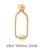 18CT YELLOW GOLD FIGURE OF 8 FITTING SAFETY CATCH 3.95 X 9.90MM