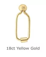 18CT YELLOW GOLD FIGURE OF 8 FITTING SAFETY CATCH 3.95 X 9.90MM