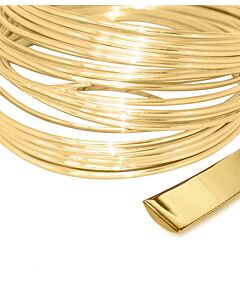 14ct YELLOW GOLD D SHAPE WIRE