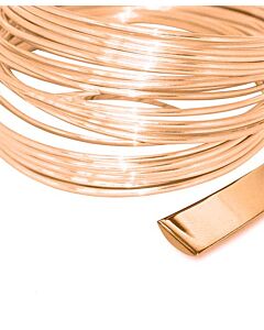 18ct RED GOLD D SHAPE WIRE