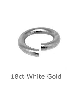 18ct WHITE GOLD OPEN ROUND JUMP RINGS