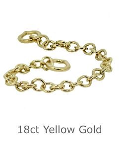 18ct YELLOW GOLD BRACELET SAFETY CHAIN