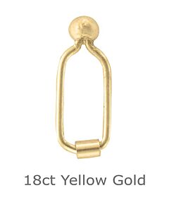18CT YELLOW GOLD FIGURE OF 8 FITTING SAFETY CATCH