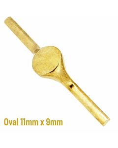 18ct Yellow Gold Oval signet 11mm x 9mm | Unfinished signet stamping