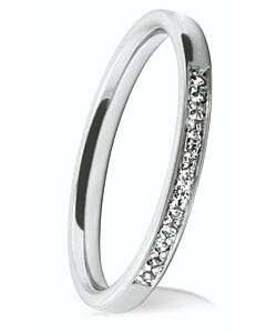 2.0mm Flat Court Wedding Ring - Brilliant Cut Grain Diamonds | 749B02 749B01 749B00