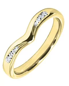 2.75mm Shaped Wedding Ring - 0.12ct Diamond | W559