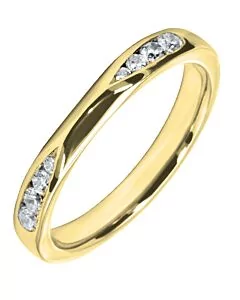2.75mm Shaped Wedding Ring - 0.20ct Diamond | W555
