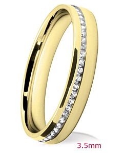 3.5mm Court Wedding Ring - Brilliant Cut Offset Channel Set Diamonds | 751B02 751B01 751B00