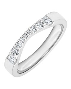 3.5mm Shaped Wedding Ring -  2 x 2.5mm, 2 x 2mm, 2 x 1.5mm, 3 x 1.2mm - 0.36ct Diamond stones | W633