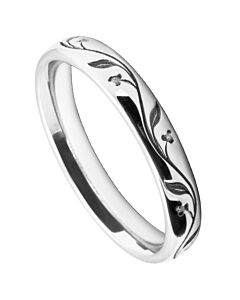 3mm Wedding Ring W7001  Pattern - Laser Engraving Wedding Ring