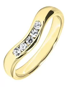 4mm Shaped Wedding Ring - 0.19ct Diamond | W261