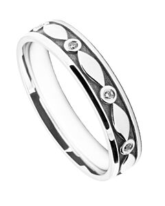 4mm Wedding Ring W7008 Pattern - Laser Engraving Wedding Ring