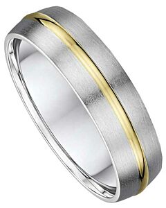 6mm Two Tone Gold Wedding Ring | 782A00