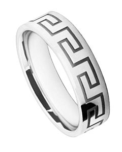 6mm Wedding Ring W7519 | Gents Pa ttern - Laser Engraving Wedding Ring