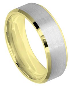 7mm Two-Colour Di-Cut Wedding Ring | C857A03G 5256