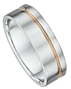 7mm Two Tone Gold Wedding Ring | 289B00
