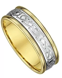 7mm Two Tone Gold Wedding Ring | 293B00G