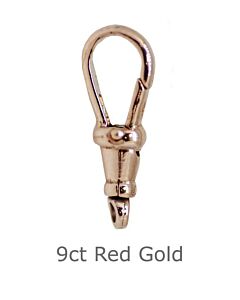 9CT RED GOLD SWIVEL ALBERT CLASP | MOVEABLE LOOP 17.00mm