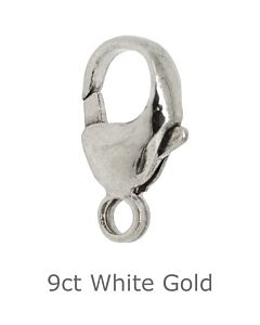 9ct WHITE GOLD CARABINERS CATCH