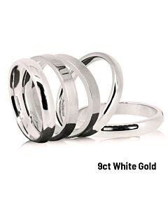 9ct WHITE GOLD WEDDING RINGS BLANK