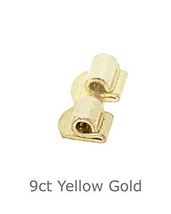9CT YELLOW GOLD BROOCH JOINT FLAT BROOCH FITTINGS