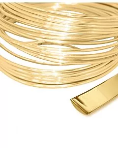 9ct YELLOW GOLD D SHAPE WIRE