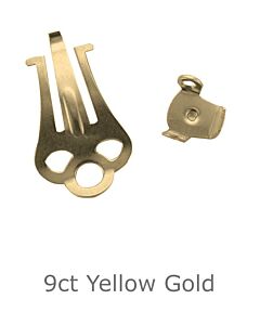 9CT YELLOW GOLD EAR CLIP TWO PART STAMPED