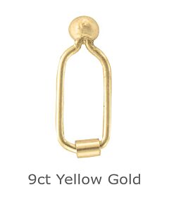 9ct YELLOW GOLD FIGURE OF 8 FITTING SAFETY CATCH