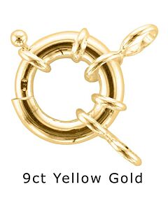 9CT YELLOW GOLD JUMBO BOLT RINGS - 16.00MM