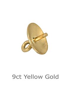 9ct YELLOW GOLD PENDANT 1 PRONG CUP