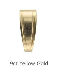 9ct YELLOW GOLD PENDANT BAIL FRAME LOOP 8.6MM