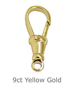 9CT YELLOW GOLD SWIVEL ALBERT CLASP | MOVEABLE LOOP 20.00MM