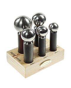 PEPETOOLS SET OF 5 DOMING PUNCHES WITH A WOODEN STAND