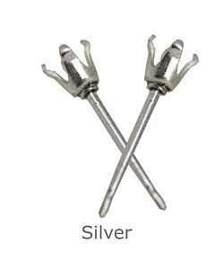 SILVER BUTTERCUP 4 CLAW EARRING STUD 3MM