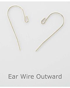 SILVER EARRING SAFETY HOOK OPEN FRENCH WIRE WITH OUTWARD TURNED LOOP