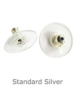 SILVER EARRING SCROLLS WITH PLASTIC PAD