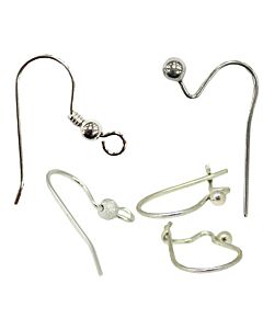 SILVER SAFETY EAR WIRES