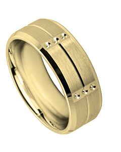 Wedding Ring Diamond CUT 58 V GROOVE CENTRE/PERIODIC FLAT & CIRCLE PATTERN AROUND