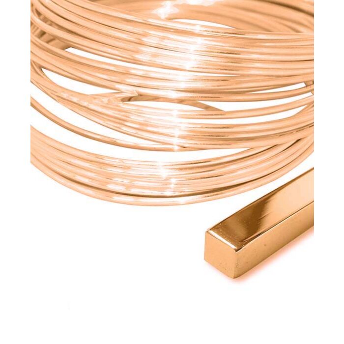 18ct Red Gold Square Wire | SMO Gold Bullion Wire Jewellery