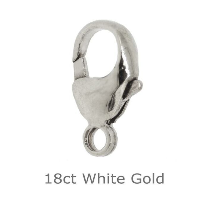 18ct WHITE GOLD CARABINERS CATCH