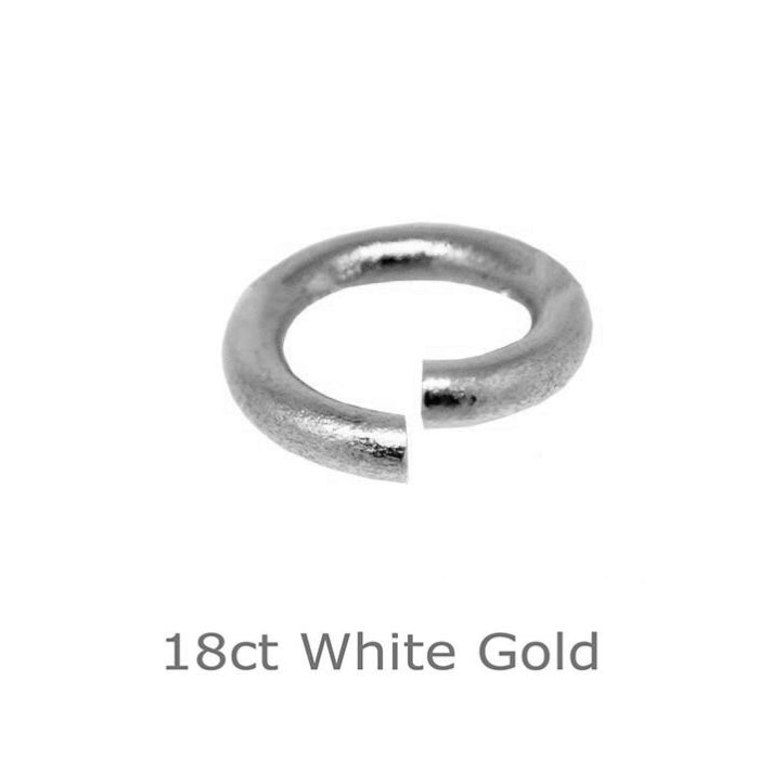 18ct WHITE GOLD OPEN ROUND JUMP RINGS
