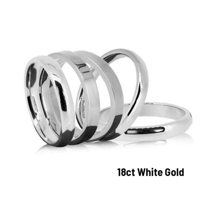 18ct WHITE GOLD WEDDING RINGS BLANK