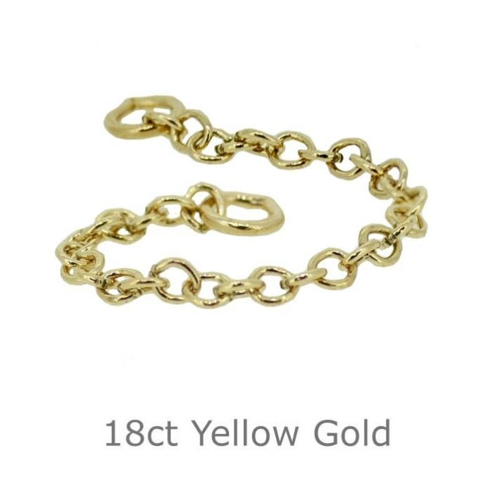 18ct YELLOW GOLD BRACELET SAFETY CHAIN