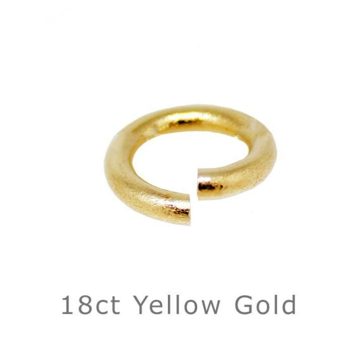 18CT YELLOW GOLD OPEN JUMP RING 4MM