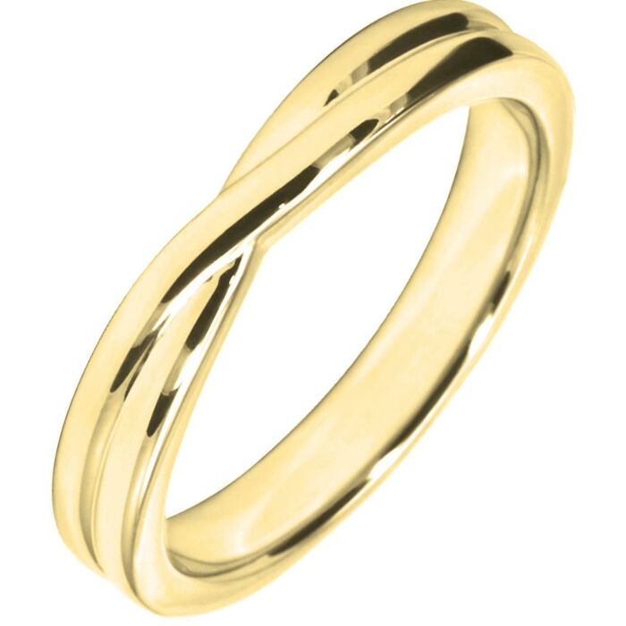 3.25mm Shaped Wedding Ring | W579