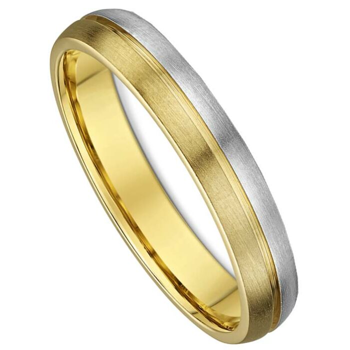 4mm Two Tone Gold Wedding Ring | 644A01