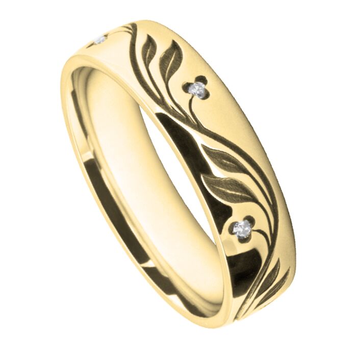 5mm Wedding Ring W7006 Pattern - Laser Engraving Wedding Ring