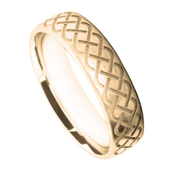 6mm Wedding Ring W7510 | Gents Pattern - Laser Engraving Wedding Ring