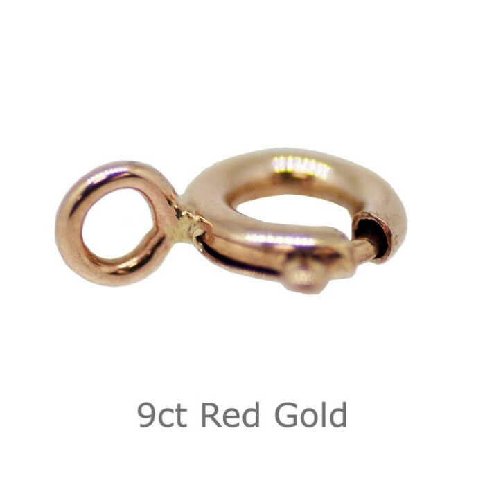 9ct RED GOLD CLOSED BOLT RINGS 6mm
