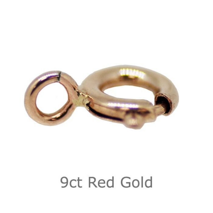 9ct RED GOLD OPEN BOLT RINGS 5mm